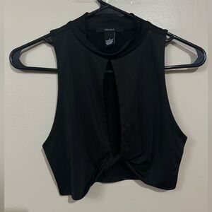 Forever 21 Black Cutout Top